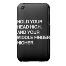 SOSTÉNGASE EL DEDO MEDIO ALTO Y PRINCIPAL MÁS ALTO iPhone 3 FUNDA