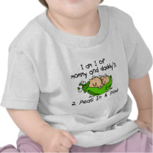 Soy 1 de guisantes de la mamá y del papá 2 en una  camisetas