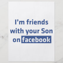 Soy amigos con su hijo en facebook. flyer personalizado