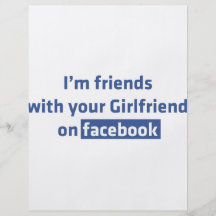 Soy amigos con su novia en facebook tarjetón