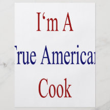 Soy cocinero americano verdadero flyer personalizado