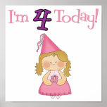¡Soy CUATRO hoy!  Princesa Design Impresiones