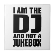 Soy DJ no una máquina tocadiscos Teja Cerámica
