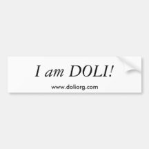 ¡Soy DOLI! Parachoque Pegatina De Parachoque