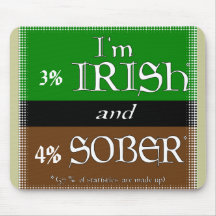 Soy el 100% irlandés y el 90% sobrio alfombrilla de ratón