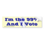 Soy el bumpersticker del 99% (y yo vote) pegatinas de parachoque