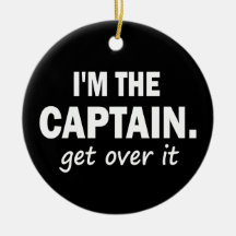 Soy el capitán. Consiga sobre él - divertido Adorno De Navidad