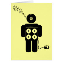 Soy el hombre de la música tarjeton