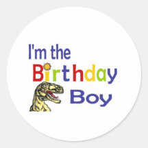 Soy el muchacho del cumpleaños pegatina redonda