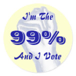 Soy el pegatina del 99% (y yo vote) pegatinas