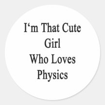 Soy ese chica lindo que ama la física pegatina