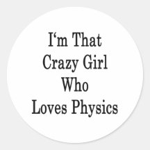 Soy ese chica loco que ama la física etiqueta