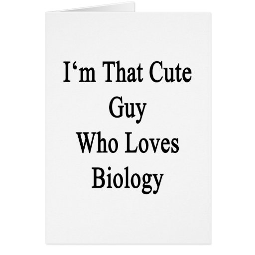 Soy ese individuo lindo que ama biología tarjeton