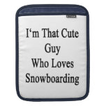 Soy ese individuo lindo que ama snowboard manga de iPad