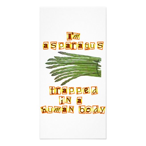 Soy espárrago tarjetas fotográficas 