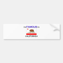 Soy famoso en CALIFORNIA Pegatina De Parachoque