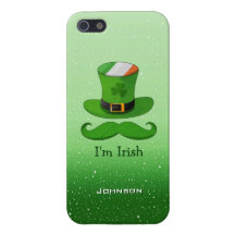 Soy gorra irlandés del Leprechaun del trébol de la iPhone 5 Cárcasas