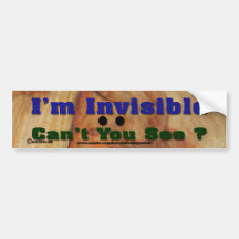 Soy invisible etiqueta de parachoque