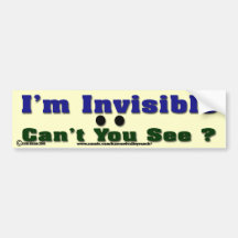 Soy invisible pegatina de parachoque