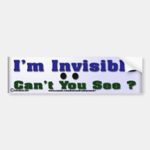 Soy invisible pegatina de parachoque