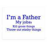 Soy los trabajos de un padre divertido del padre p postal