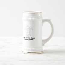 Soy más lindo que la camiseta del bebé de Jesús de Taza