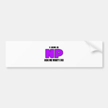 Soy NP… me pregunto lo que lo hago Pegatina De Parachoque