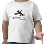 Soy nuevo en esta camiseta del triciclo de los niñ