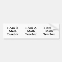 Soy profesor de matemáticas pegatina de parachoque