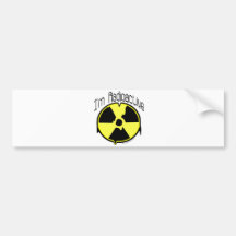 Soy radiactivo etiqueta de parachoque
