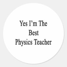 Soy sí el mejor profesor de la física pegatinas redondas