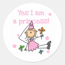 Soy sí princesa etiquetas redondas