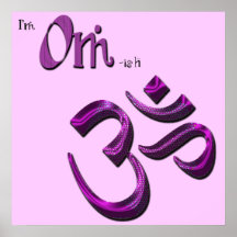 Soy símbolo Aum de OM-ish OM Poster