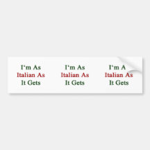 Soy tan italiano como consigue etiqueta de parachoque