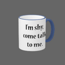 Soy tímido, vengo charla a mí tazas