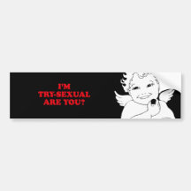 Soy TRY-SEXUAL, SOY USTED Pegatina De Parachoque