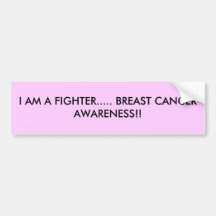 SOY UN COMBATIENTE ..... ¡CONCIENCIA DEL CÁNCER DE PEGATINA DE PARACHOQUE