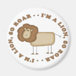 Soy un león… así que ruja iman de nevera
