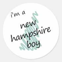 Soy un muchacho de New Hampshire Pegatinas