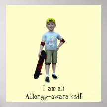 Soy un niño enterado de la alergia posters