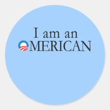 Soy un Omerican Pegatina Redonda