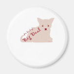Soy un poco una actitud del perrito de la chihuahu imán para frigorífico