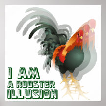 Soy un poster de la ilusión del gallo