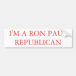 Soy UN REPUBLICANO 3 de RON PAUL Etiqueta De Parachoque