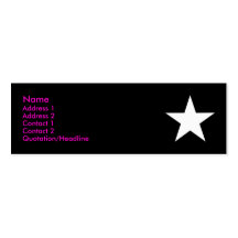 ¡Soy una estrella! (Rosa/negro/blanco) Tarjetas De Negocios