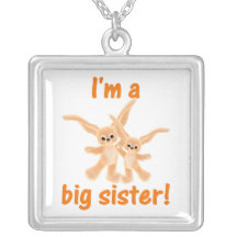 Soy una hermana grande (los conejitos anaranjados) joyeria personalizada