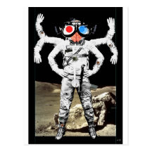 Space Lord Collage 2 Postkarte