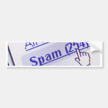 Spam en buzón etiqueta de parachoque