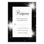 Sparkler que casa RSVP (negro) Invitación Personalizada