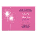 Sparklers que casan la invitación (rosa)